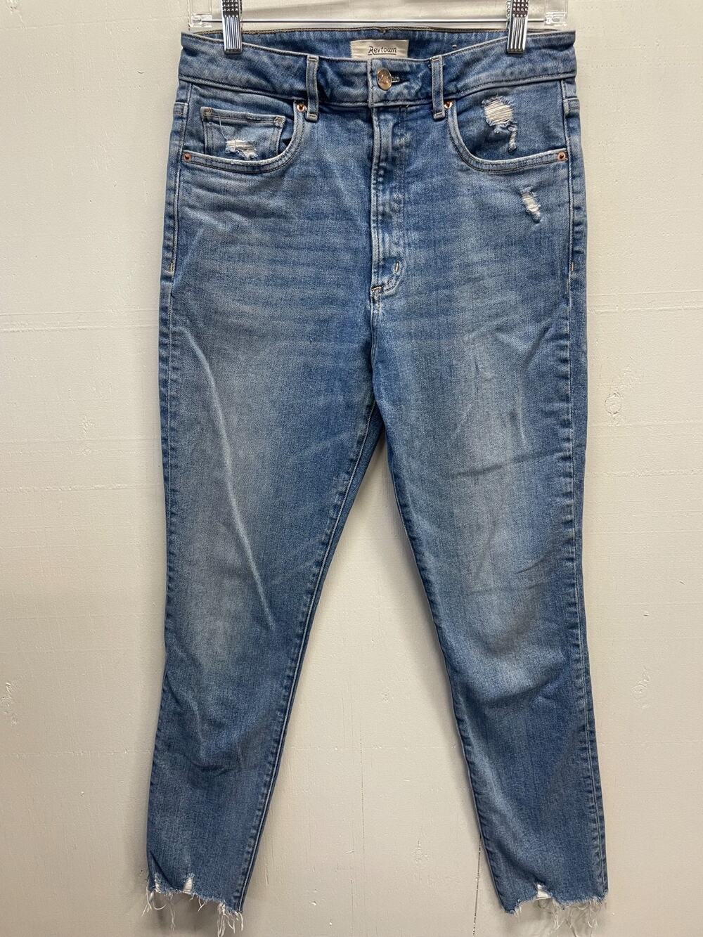 Revtown Women's Jeans Size 29 Skinny Leg Raw Hem High Rise